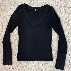 Free People Lily Long Sleeve textured top